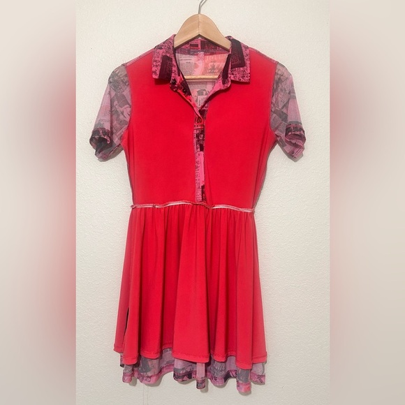 Urban Outfitters Pink Mini Polo Collar Dress - Picture 7 of 11